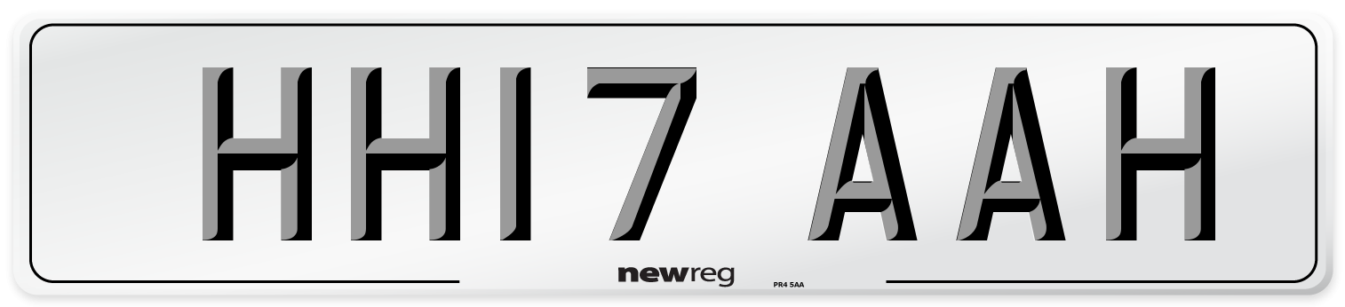 HH17 AAH Number Plate from New Reg